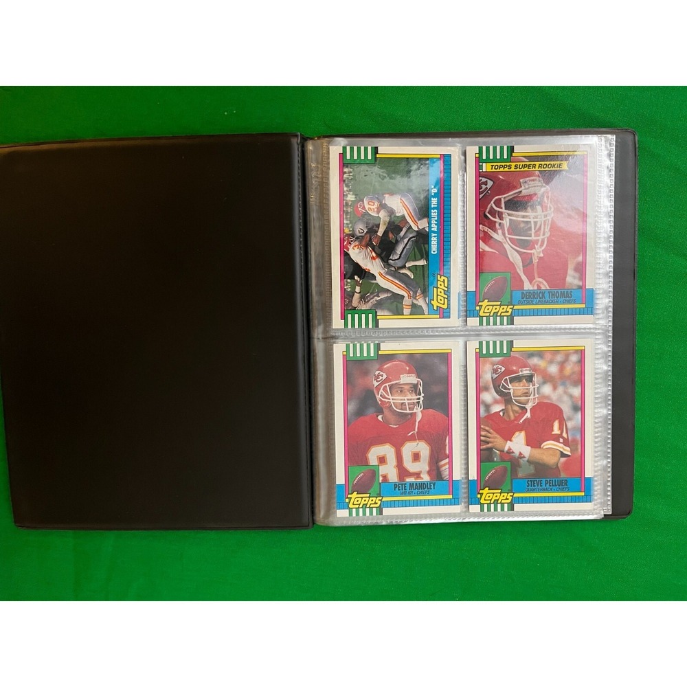 Kansas City Chiefs 1990 Team Set with 40 card collector album.